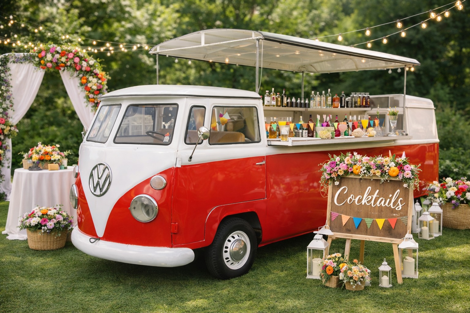 Food truck VW T1 roja para bodas en Alicante