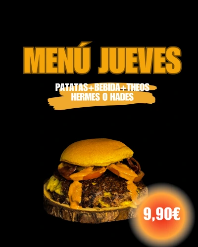 Menú universitario los jueves en Theos Burger San Vicente del Raspeig Alicante